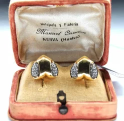 Boucles d'oreilles en or et diamants des années 1960