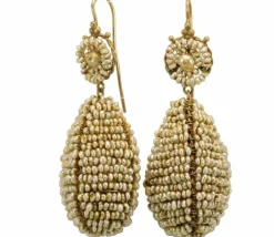 Boucles d'oreilles en or et perles anciennes
