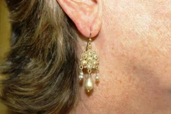 Boucles d'oreilles en or et perles anciennes