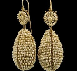 Boucles d'oreilles en or et perles anciennes