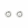 Boucles d'oreilles en or gris et diamants