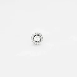 Boucles d'oreilles en or gris et diamants
