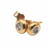 Boucles d'oreilles en or jaune 750 et diamants