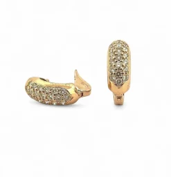 Boucles d’oreilles en or jaune 18 carats et diamants