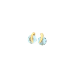 Boucles d'oreilles en or jaune et topazes
