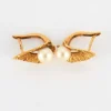 Boucles d'oreilles en Or jaune & perle