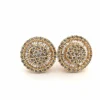 Boucles d'oreilles en or jaune avec diamants