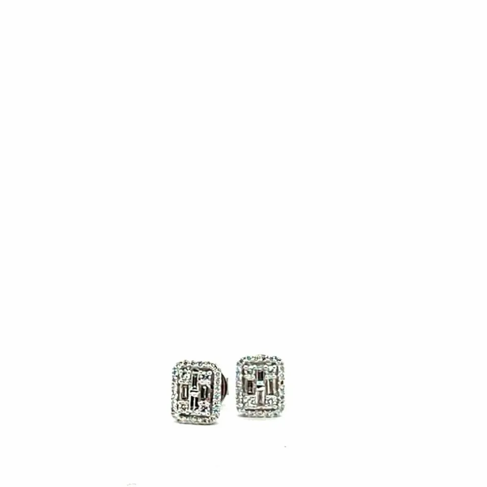 Boucles d'oreilles en or jaune 18 carats et diamants