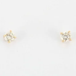 Boucles d'oreilles en Or jaune & diamants