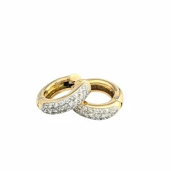 Boucles d'oreilles en or jaune et diamants