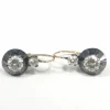Boucles d'oreilles en or jaune et argent avec diamants