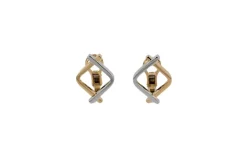 Boucles d'oreilles en or jaune et or blanc