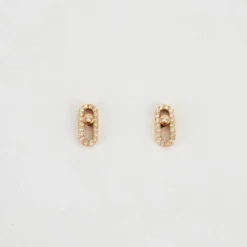 Boucles d'oreilles en Or jaune & diamants