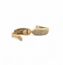 Boucles d’oreilles en or jaune 18 carats et diamants