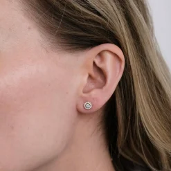 Boucles d'oreilles en Or jaune & diamants