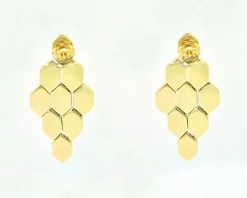 Boucles d'oreilles en or jaune avec 5,76 carats de diamants