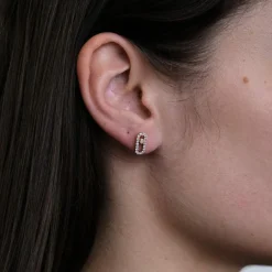 Boucles d'oreilles en Or jaune & diamants