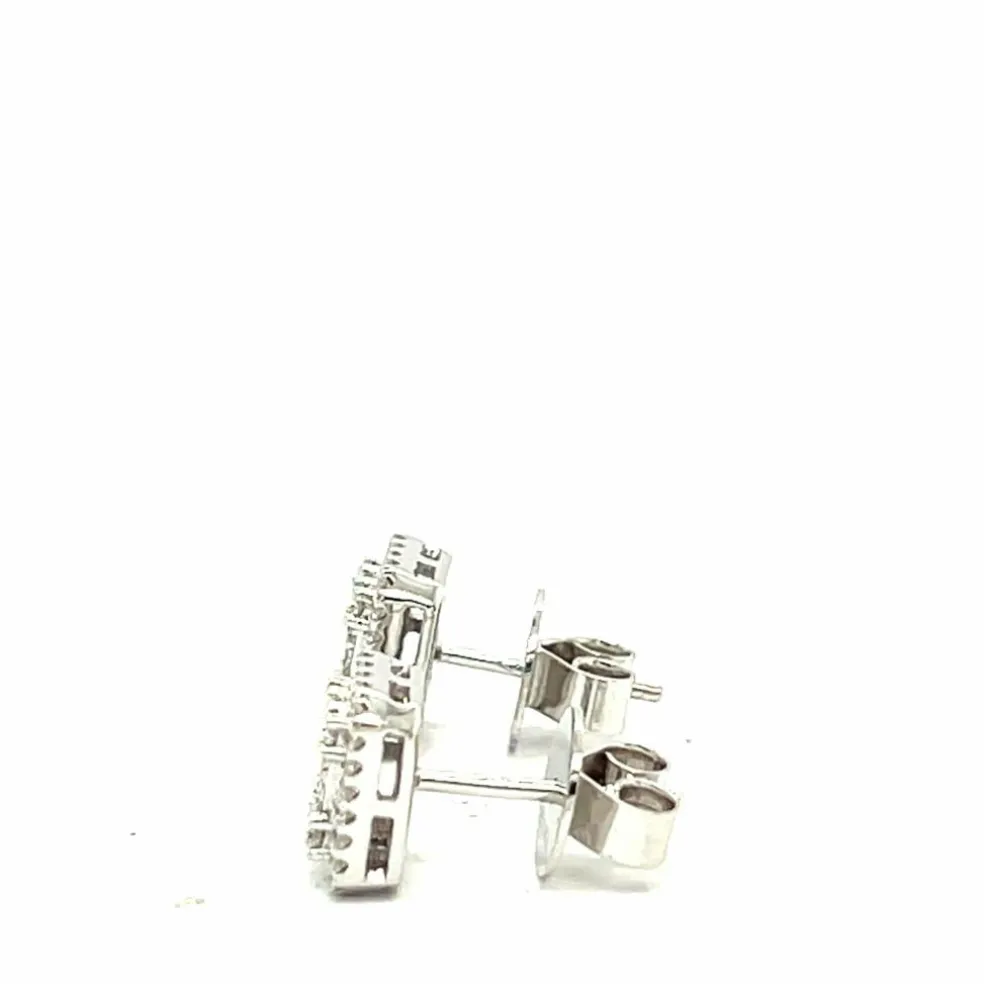 Boucles d'oreilles en or jaune 18 carats et diamants