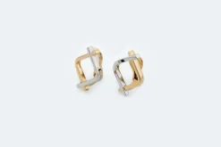 Boucles d'oreilles en or jaune et or blanc