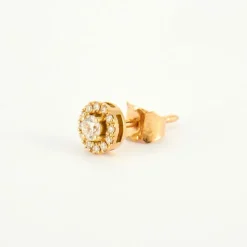Boucles d'oreilles en Or jaune & diamants