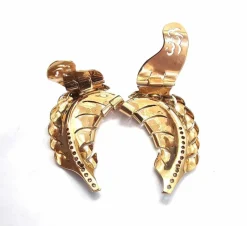 Boucles d'oreilles en or jaune avec diamants