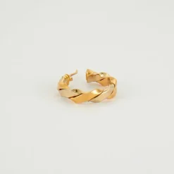 Boucles d'oreilles en or jaune et blanc