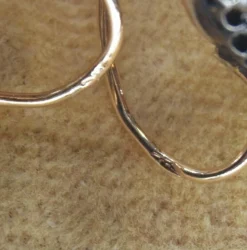 Boucles d'oreilles en or jaune, argent et diamants, époque victorienne