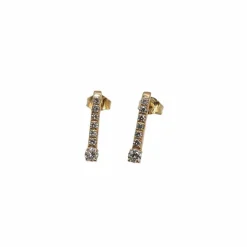 Boucles d'oreilles en Or rose serties de diamants