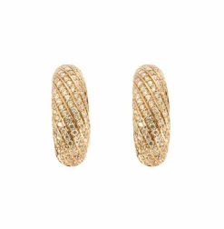 Boucles d'oreilles en or rose et diamants