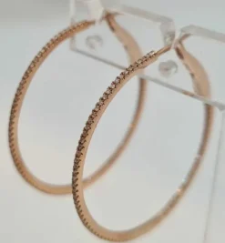 Boucles d'oreilles en Or rose, diamants