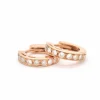 Boucles d'oreilles en or rose et diamants