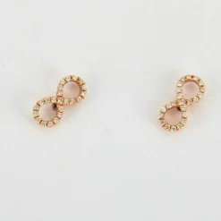 Boucles d'oreilles en Or rose & diamants