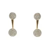 Boucles d'oreilles en or rose et blanc avec diamants