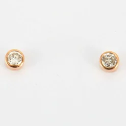 Boucles d'oreilles en Or rose & diamants