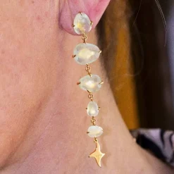 Boucles d'oreilles en or rose et diamants
