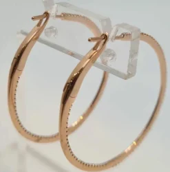 Boucles d'oreilles en Or rose, diamants