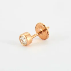 Boucles d'oreilles en Or rose & diamants