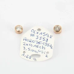 Boucles d'oreilles en Or rose & diamants