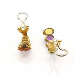 Boucles d'oreilles en pierres précieuses