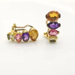 Boucles d'oreilles en pierres précieuses