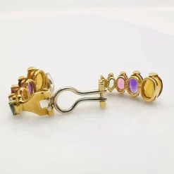 Boucles d'oreilles en pierres précieuses