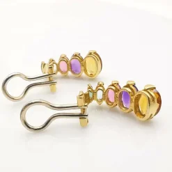 Boucles d'oreilles en pierres précieuses