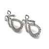Boucles d'oreilles en platine avec diamants