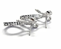 Boucles d'oreilles en platine avec diamants