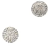 Boucles d'oreilles entourage en or blanc avec diamants