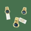 Boucles d'oreilles et pendentif saphirs de Ceylan certificat IGI