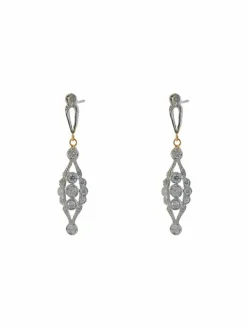 Boucles d'oreilles festonnées diamants
