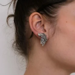 Boucles d'oreilles Feuillage Saphirs & Diamants