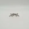 Boucles d'oreilles fleurs or blanc diamants