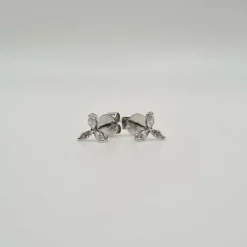 Boucles d'oreilles fleurs or blanc diamants
